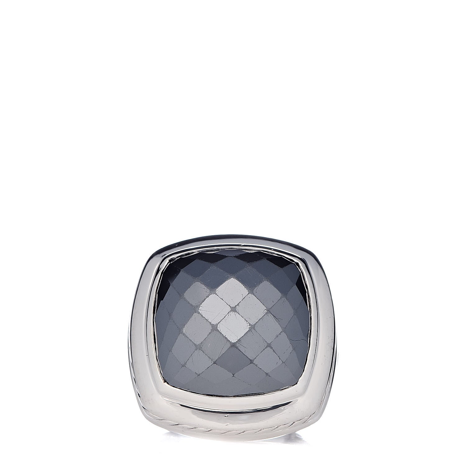 David Yurman Sterling Silver Hematite 17mm Albion Ring 52 6 1 of 5