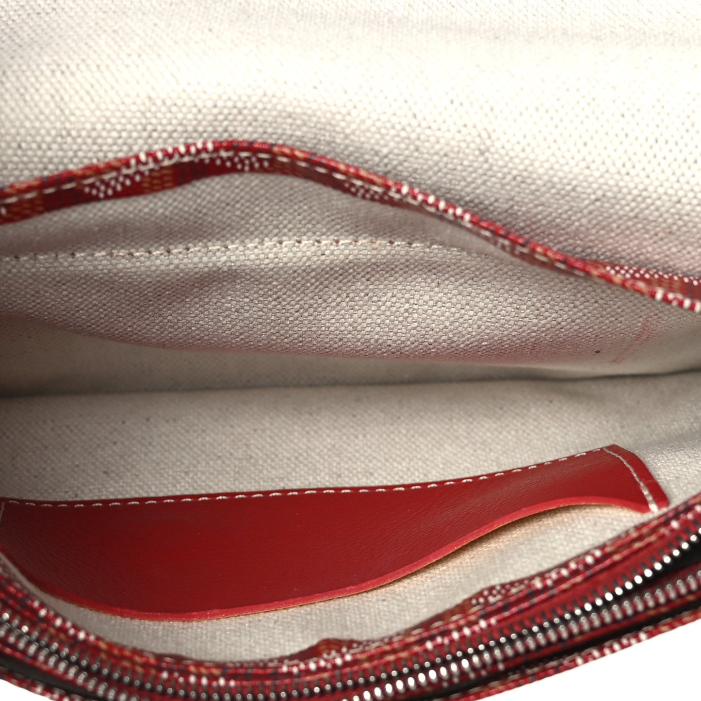 Goyardine Plumet Wallet Clutch Red