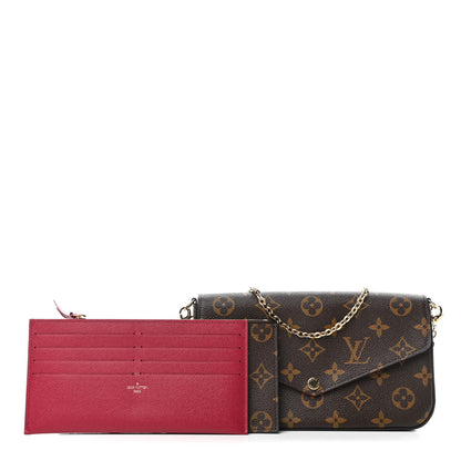 Louis Vuitton Monogram Pochette Felicie Chain Wallet Fuchsia 1 of 4