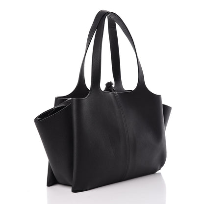 Celine Baby Grained Calfskin Medium Tri-Fold Bag Black 3 of 10