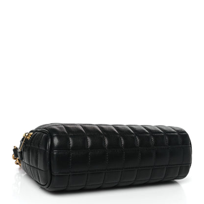 Saint Laurent Lambskin Carre Quilted Cassandre Mini Camera Bag Black 4 of 9