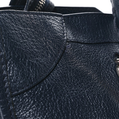 Balenciaga Chevre Silver Metallic Edge Hardware S City Bleu Nuit Dark Sea 13 of 14