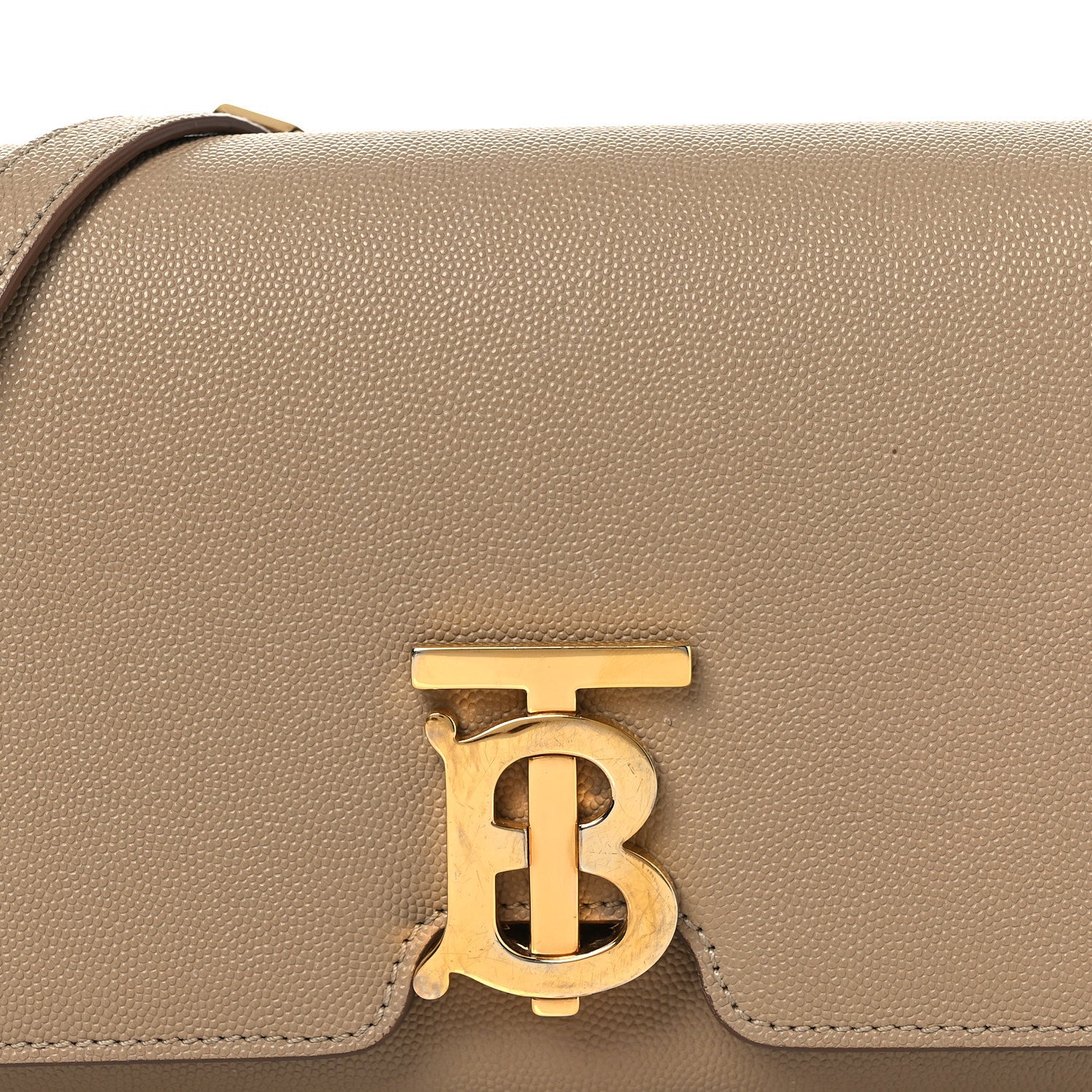 Burberry Grained Calfskin Small TB Bag Oat Beige 8 of 14