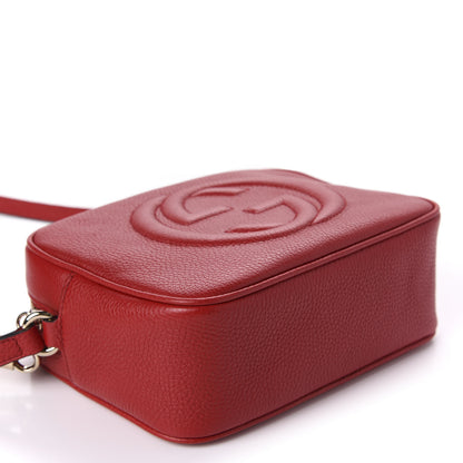 Gucci Pebbled Calfskin Small Soho Disco Bag Vibrant Red 4 of 10