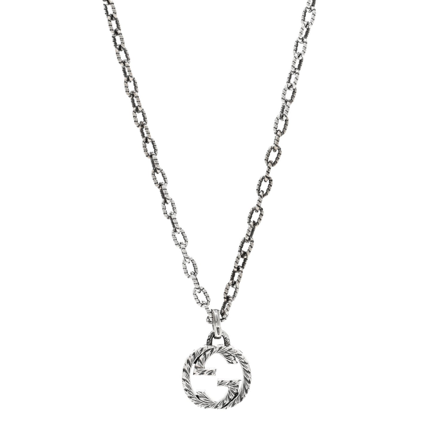 Sterling Silver Interlocking G Pendant Necklace