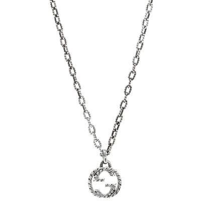 Gucci Sterling Silver Interlocking G Pendant Necklace 1 of 4