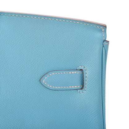 Hermes Epsom Candy Birkin 35 Celeste Mykonos 27 of 38