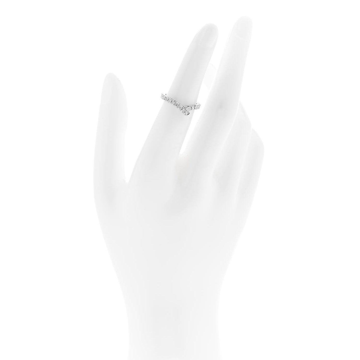 Platinum Diamond Ribbon Wedding Band Ring 49 4.75