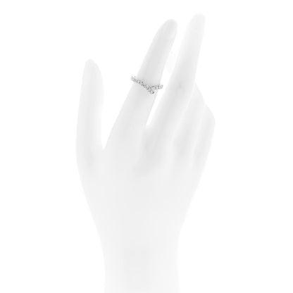 Harry Winston Platinum Diamond Ribbon Wedding Band Ring 49 4.75 2 of 5
