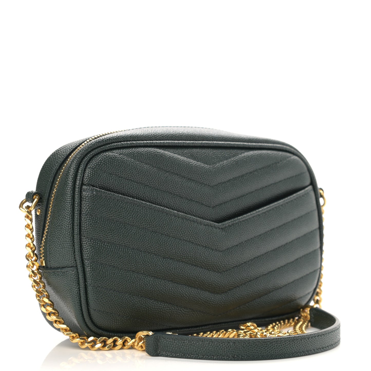 Grain De Poudre Matelasse Monogram Mini Lou Camera Bag New Vert Fonce