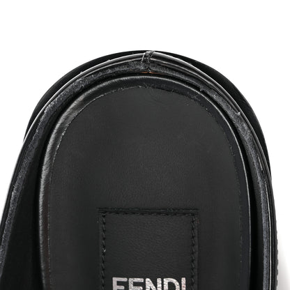 Fendi Vitello Abrasivato FF Cut Mules 39.5 Black 8 of 11