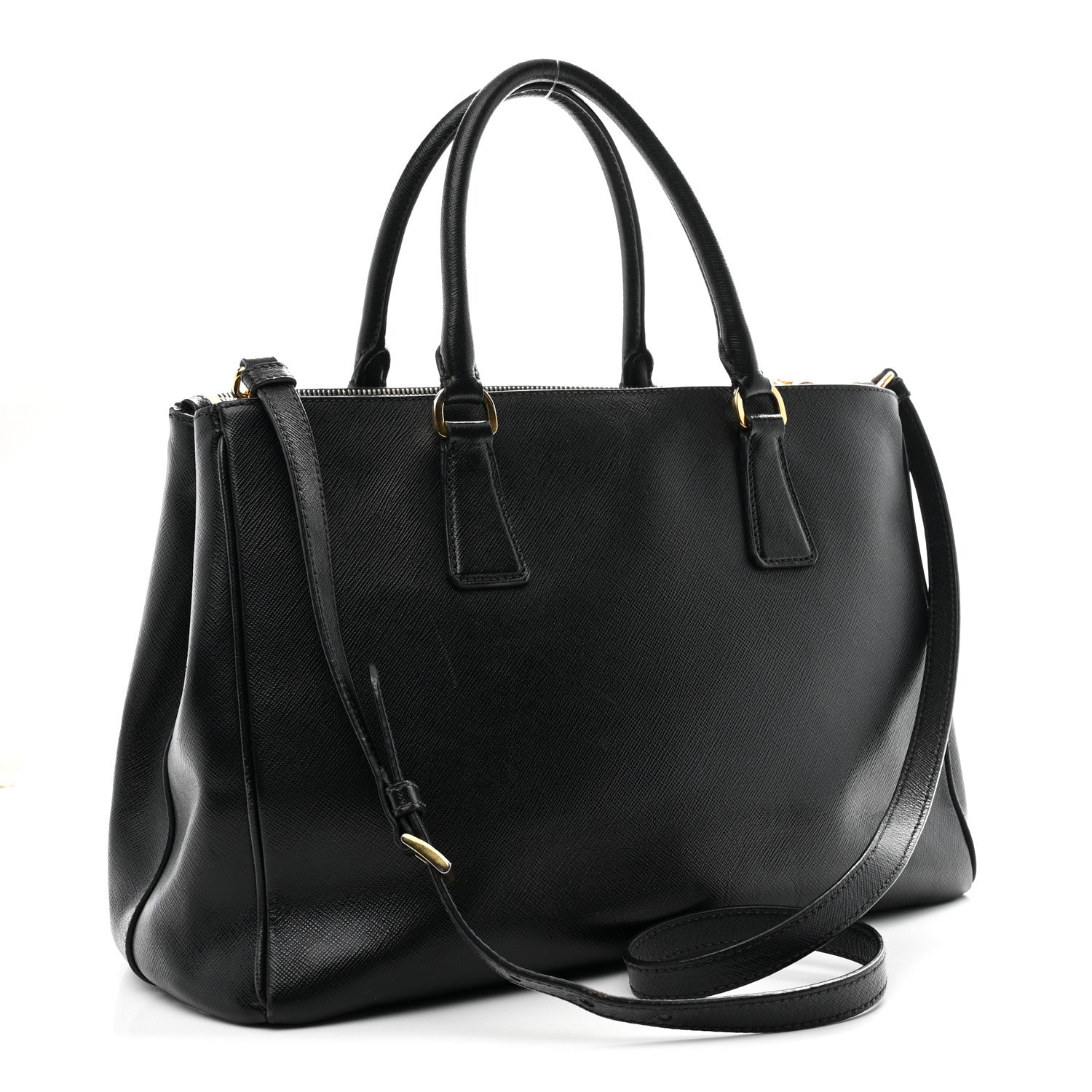 Prada Saffiano Medium Galleria Double Zip Tote Black 2 of 11