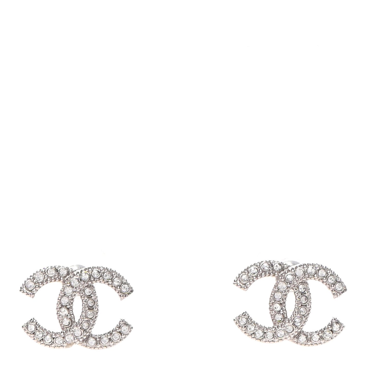 Crystal Mini Timeless CC Earrings Silver