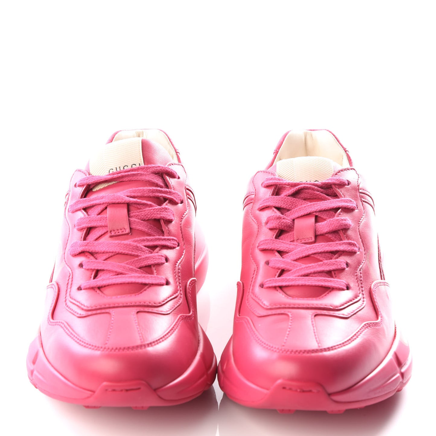Calfskin Logo Womens Rhyton Sneakers 36.5 Box Pink