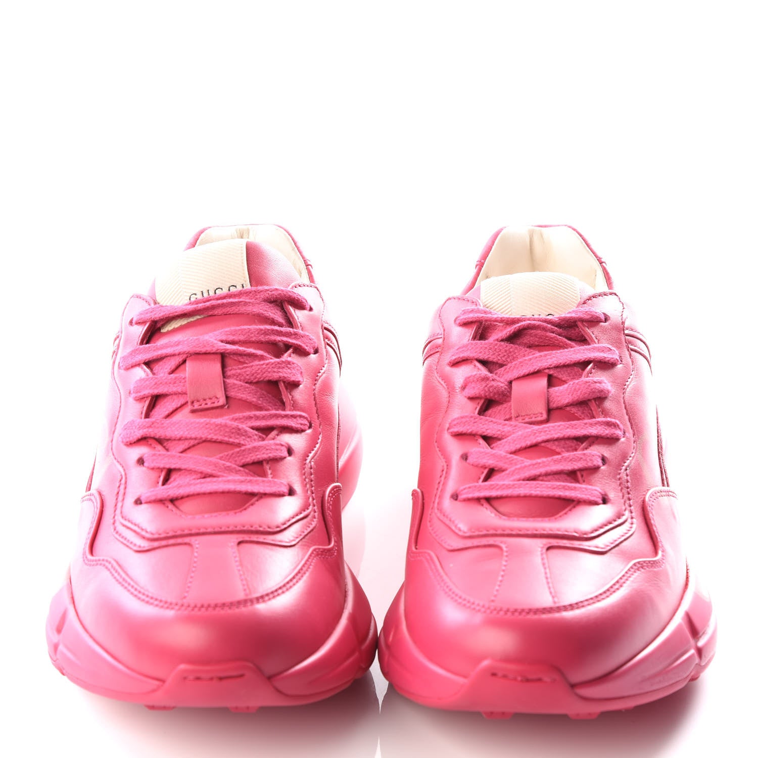 Gucci Calfskin Logo Womens Rhyton Sneakers 36.5 Box Pink 3 of 9