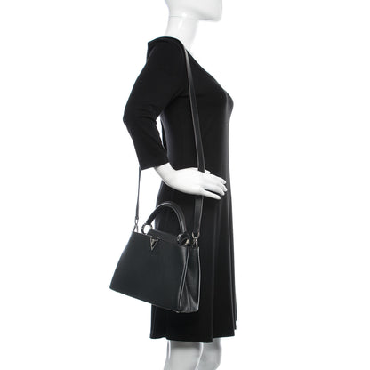 Louis Vuitton Taurillon Capucines BB Black 2 of 10