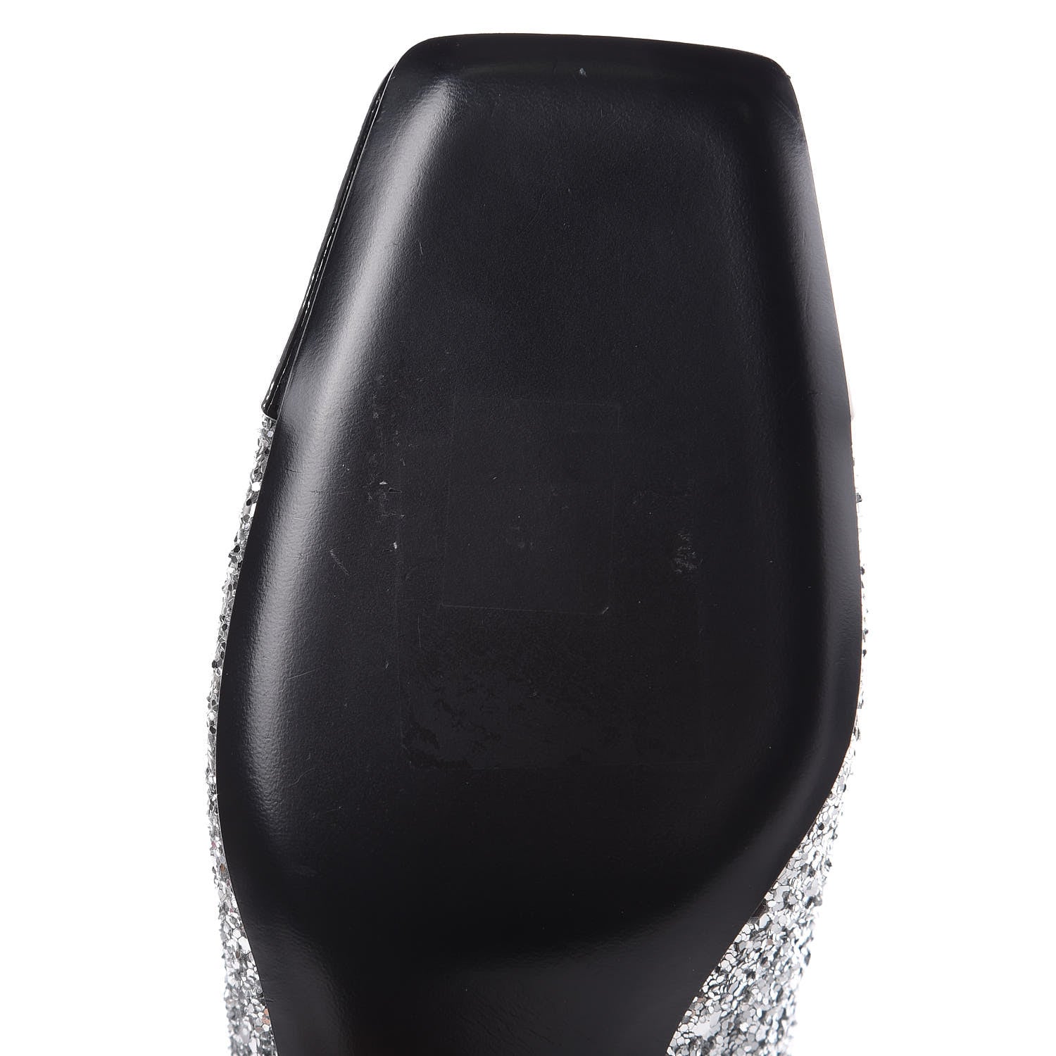 Chanel Glitter Patent Cap Toe Short Boots 38 Silver 8 of 12