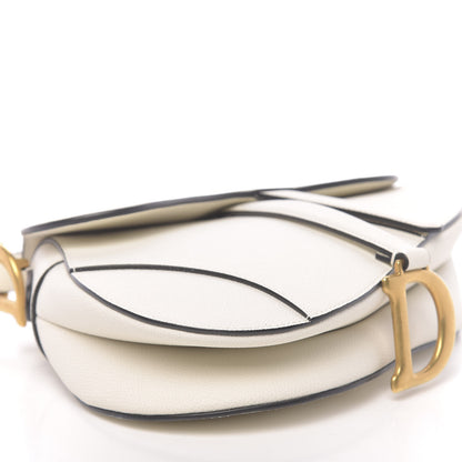 Christian Dior Grained Calfskin Saddle Bag White 8 of 10