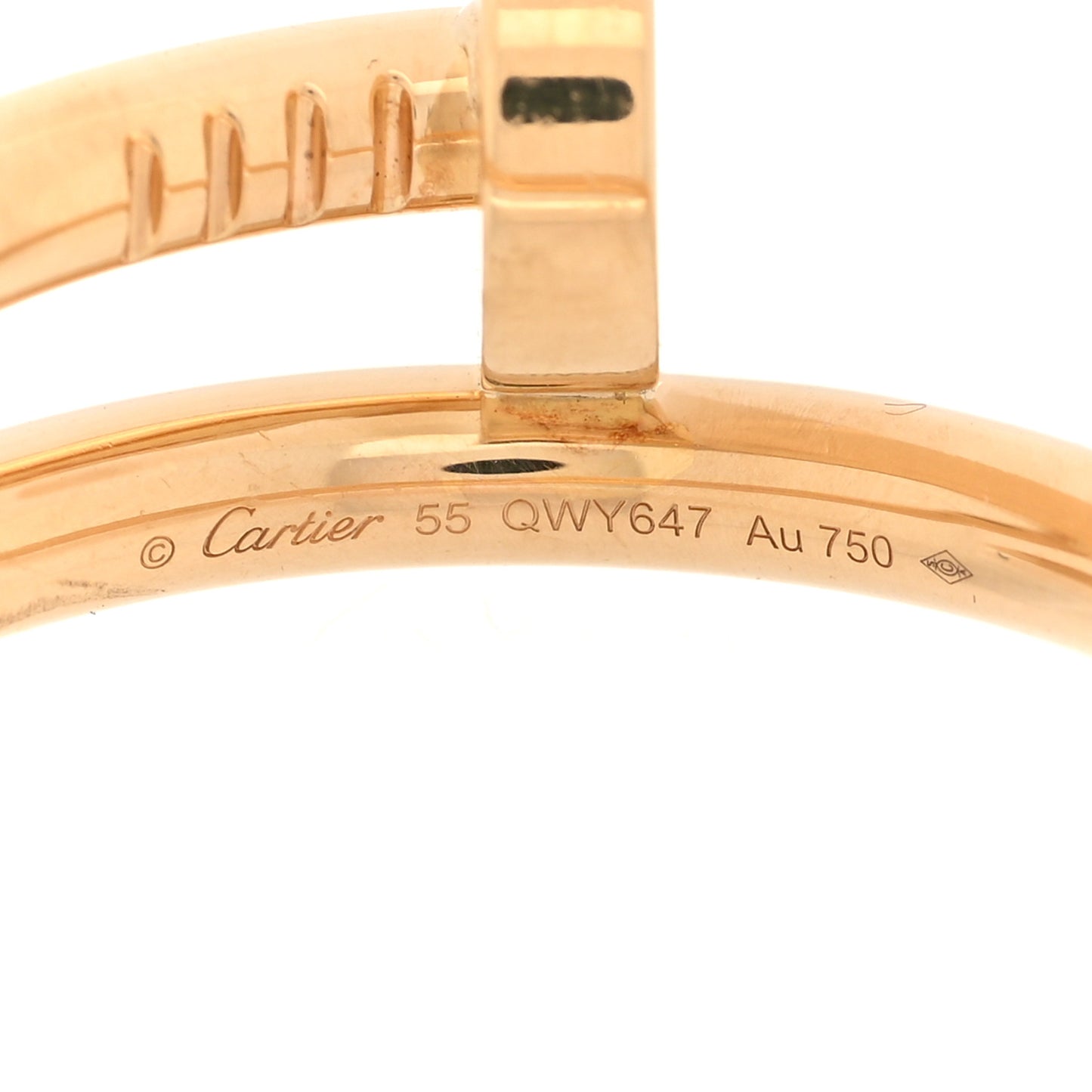 18K Yellow Gold Juste Un Clou Ring 55 7.25