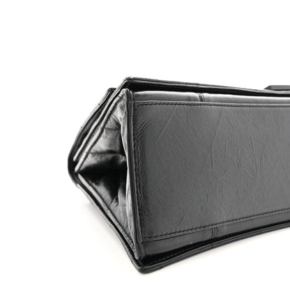 Balenciaga Crushed Calfskin Quilted Matte Black Hardware Medium Crush Chain Bag Black 8 of 9
