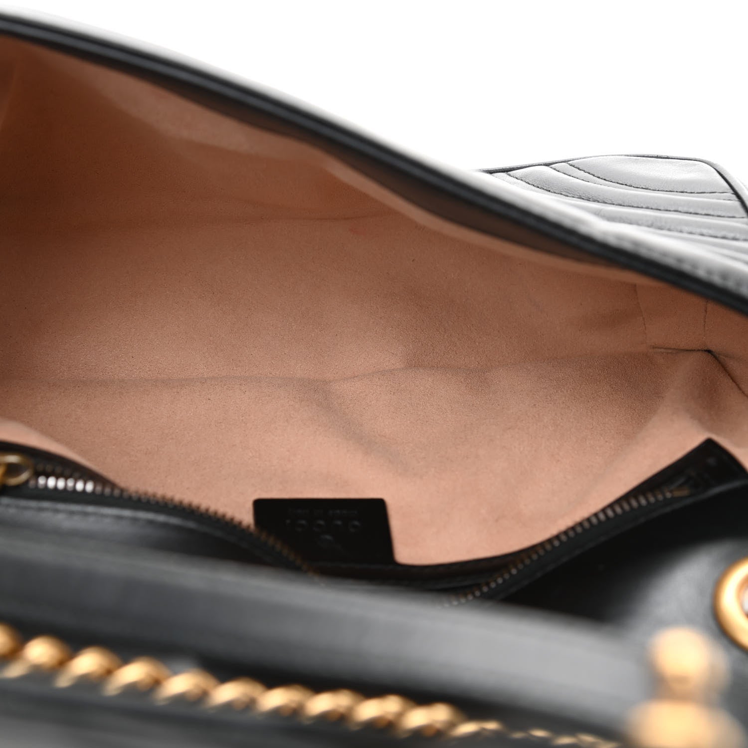 Gucci Calfskin Matelasse Small GG Marmont Shoulder Bag Black 4 of 8