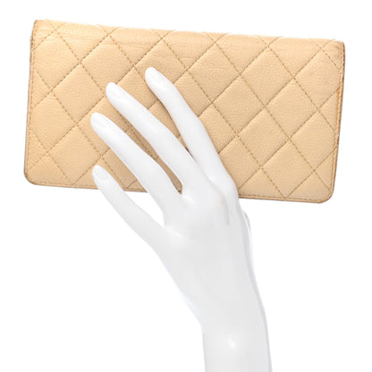 Chanel Caviar Quilted Yen Wallet Beige 2 of 11