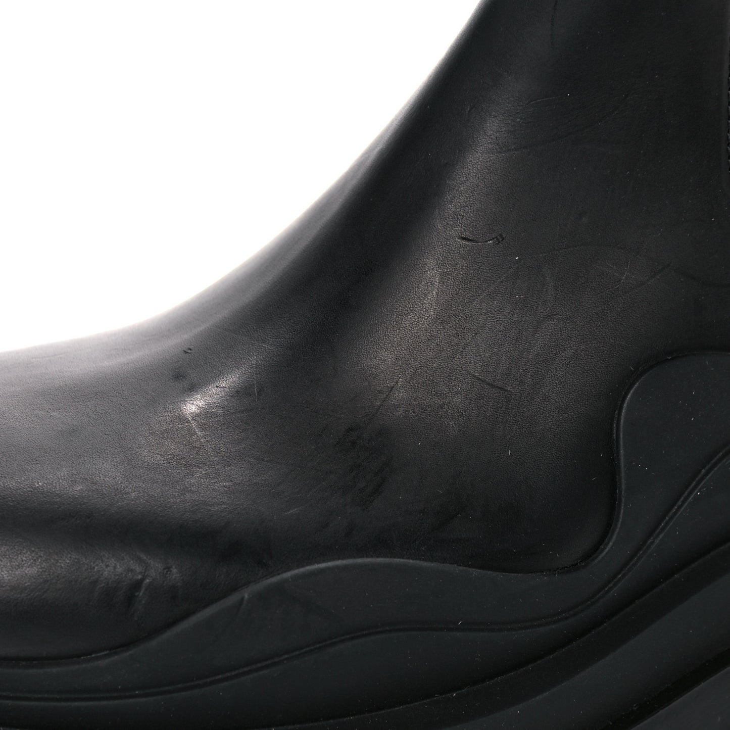 Calfskin The Tire Chelsea Boots 38.5 Black