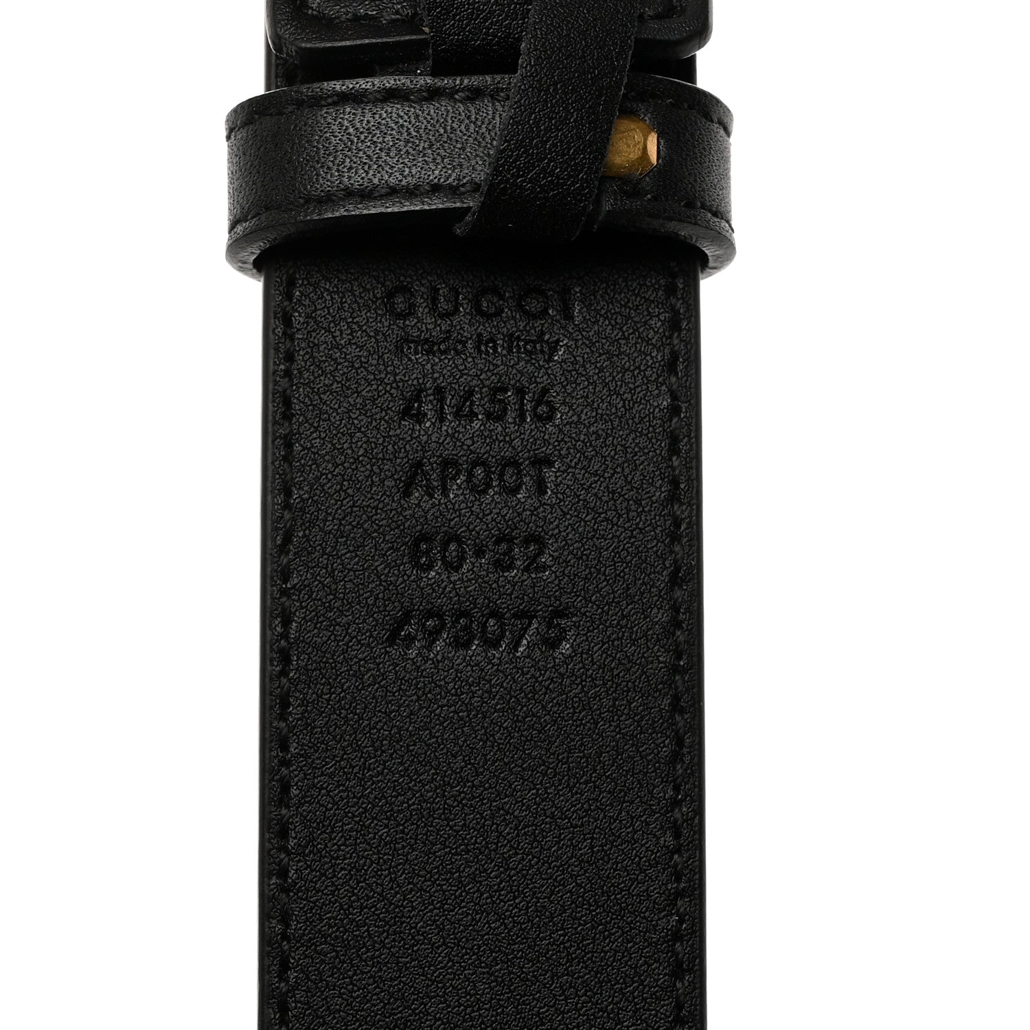 Gucci Calfskin Double G 30mm Belt 80 32 Black 5 of 5