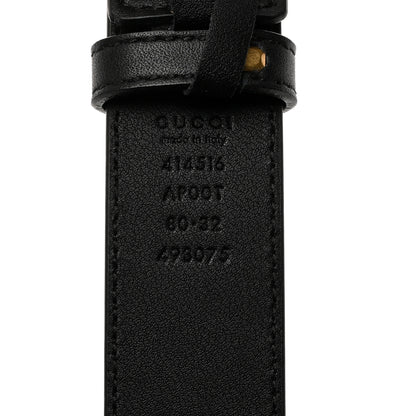 Gucci Calfskin Double G 30mm Belt 80 32 Black 5 of 5