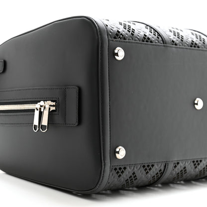 Gucci Calfskin GG Monogram Diamond Cut Duffle Bag Black 7 of 9