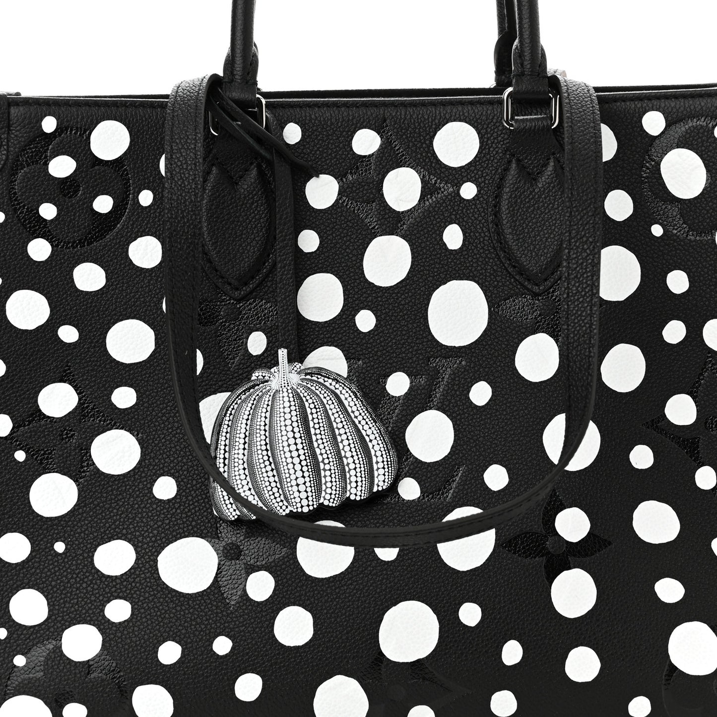 Monogram Kusama Dots Onthego MM Black White