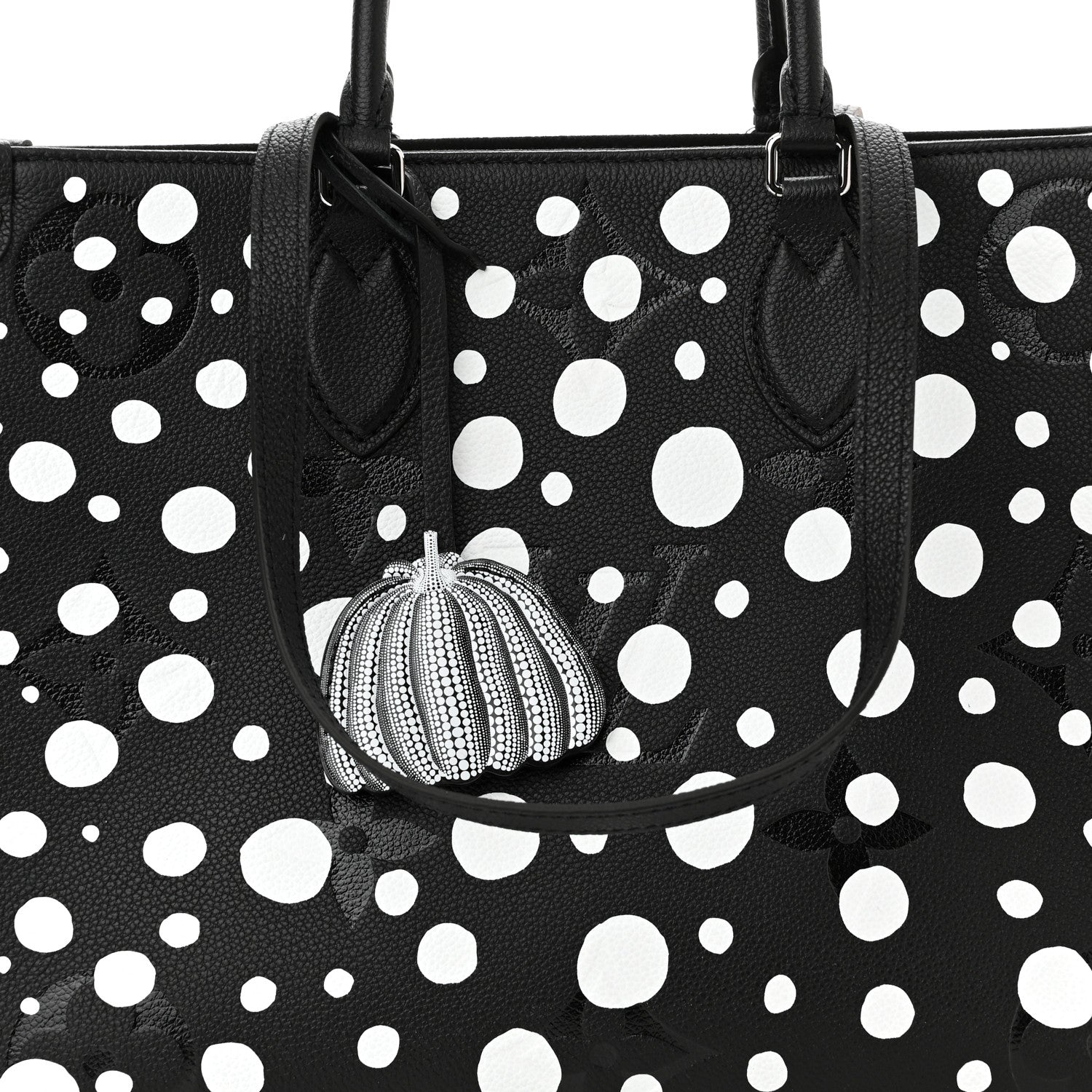 Louis Vuitton Monogram Kusama Dots Onthego MM Black White 8 of 10