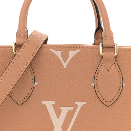 Louis Vuitton Empreinte Monogram Giant Onthego PM Arizona Creme 7 of 9