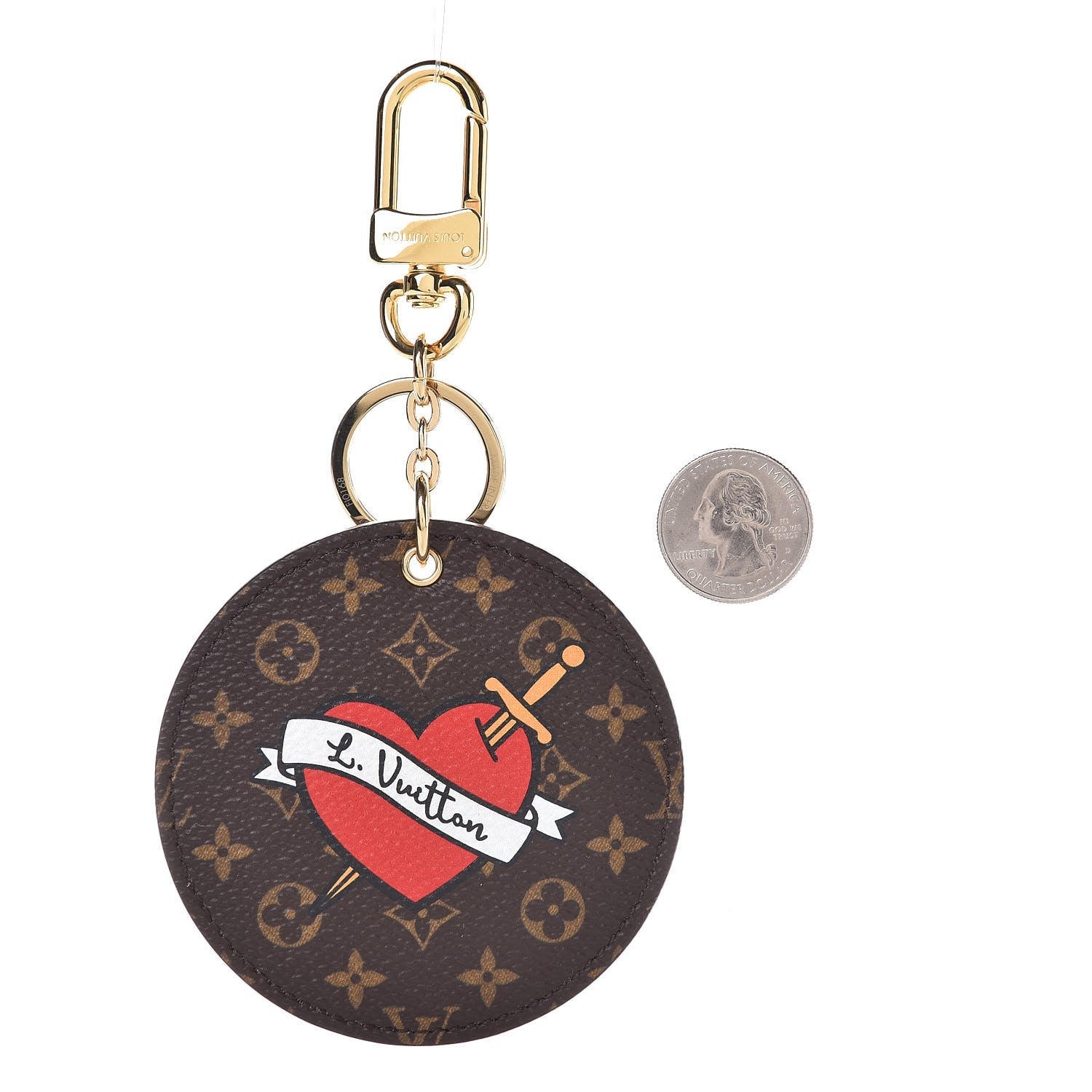 Louis Vuitton Monogram Stories Bag Charm Key Holder 2 of 4