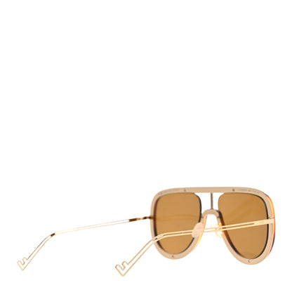 Fendi FF Fabulous Shield Sunglasses FF M0039/G/S Gold 3 of 7