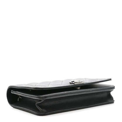 Chanel Caviar Quilted Boy Wallet On Chain WOC Black 4 of 12