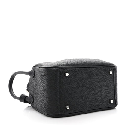 Hermes Taurillon Clemence Mini Lindy 20 Black 4 of 11
