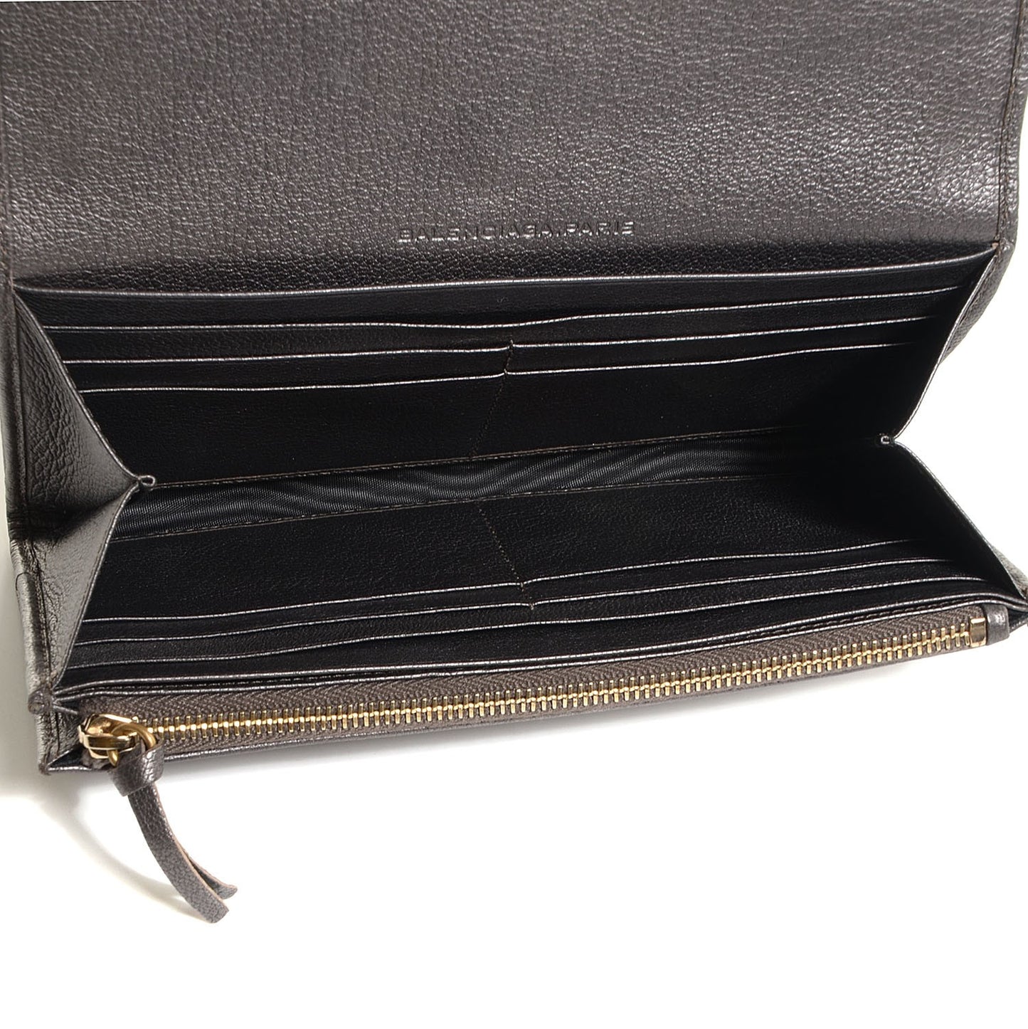 Agneau Classic Gold Hardware Pearly Money Wallet Bronze