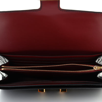 Hermes Shiny Alligator Constance Long Wallet Black 4 of 6