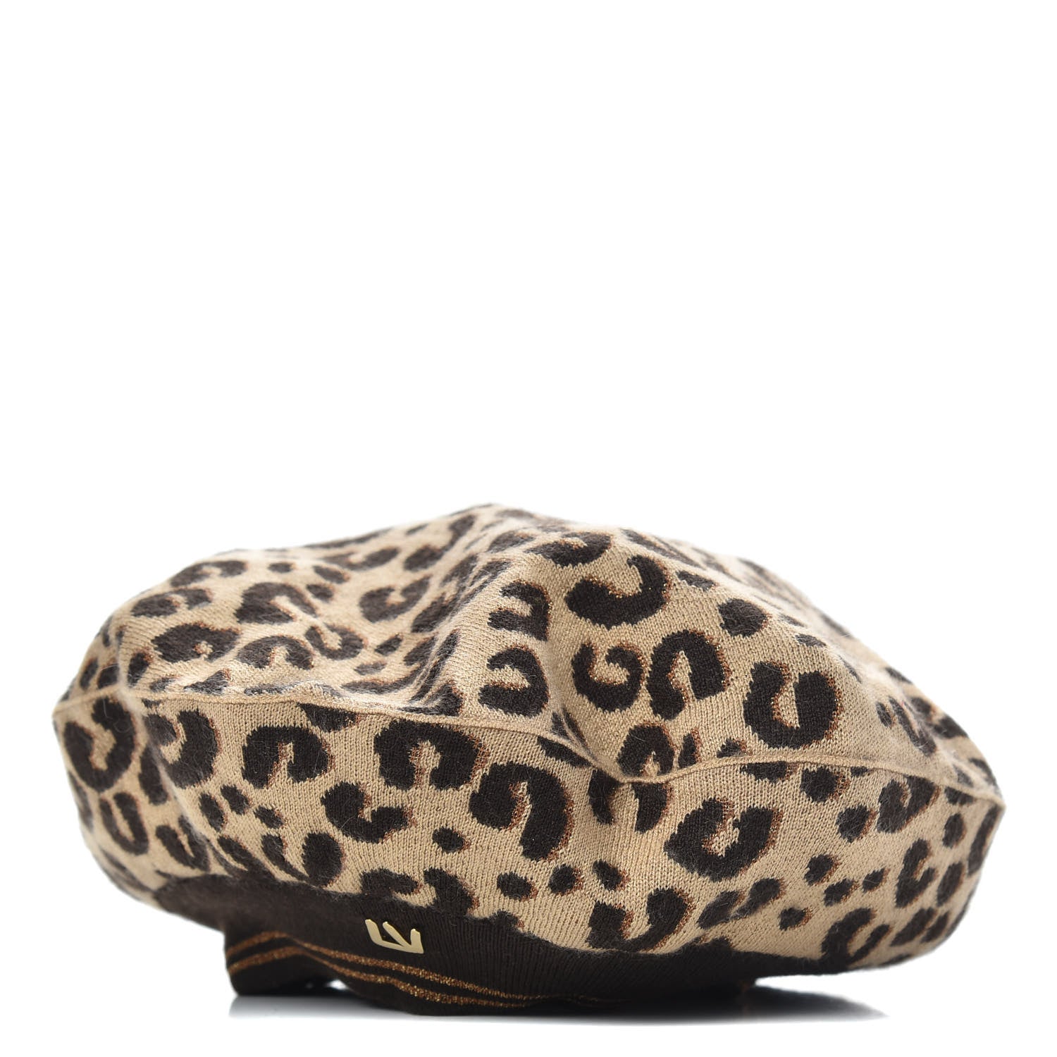 Louis Vuitton Cashmere Silk Leopard Beret 1 of 6