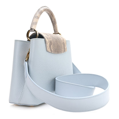 Louis Vuitton Taurillon Snakeskin Capucines BB Olympe Blue 5 of 19