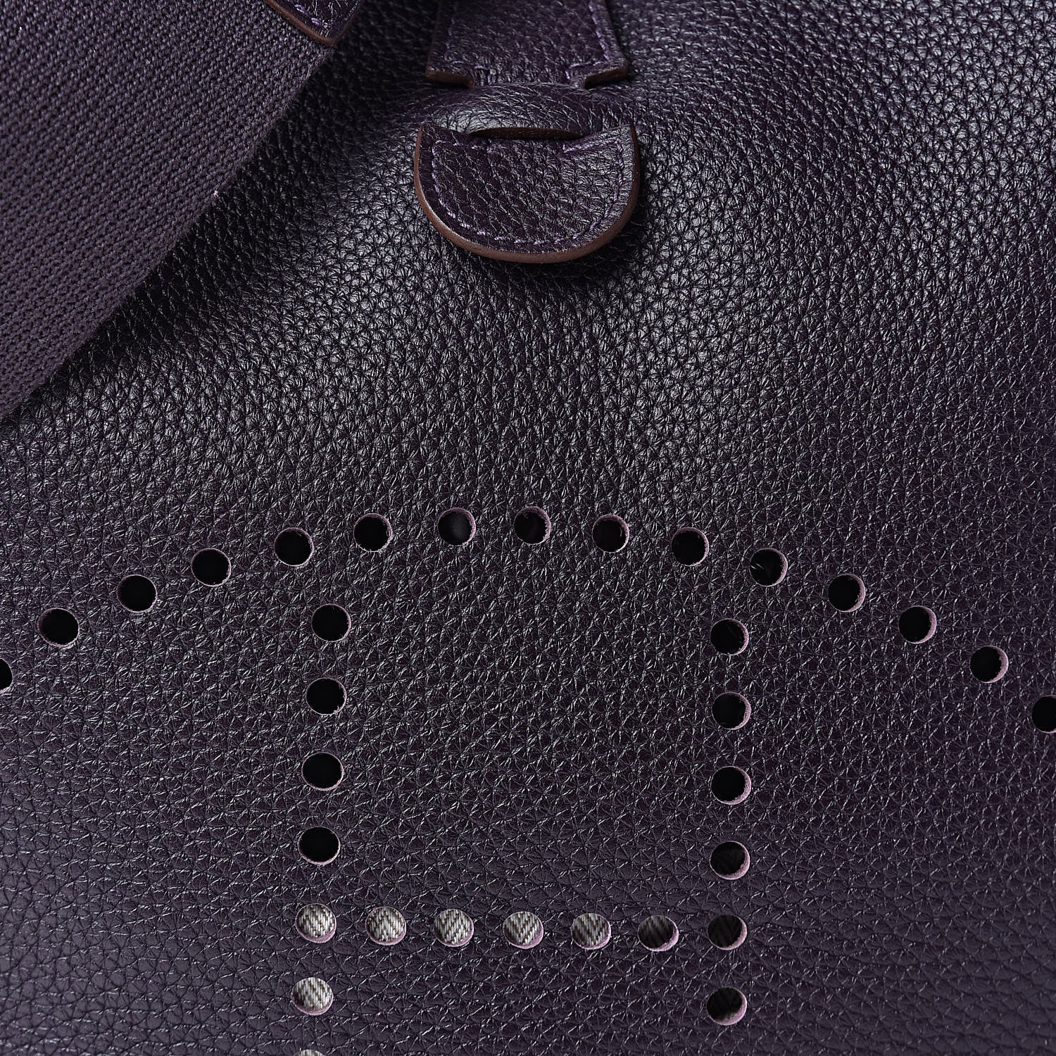Hermes Taurillon Clemence Evelyne III GM Raisin 8 of 10