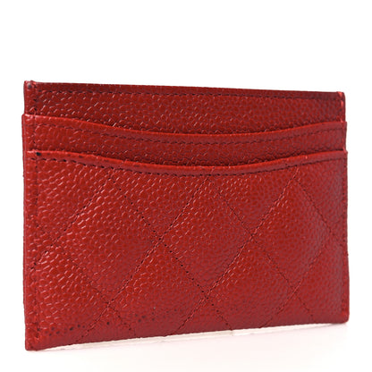 Chanel Caviar Quilted Card Holder Red 3 of 11