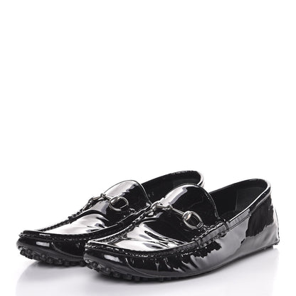 Gucci Men's Patent Horsebit Driver Loafers 10.5 Black 3 of 9