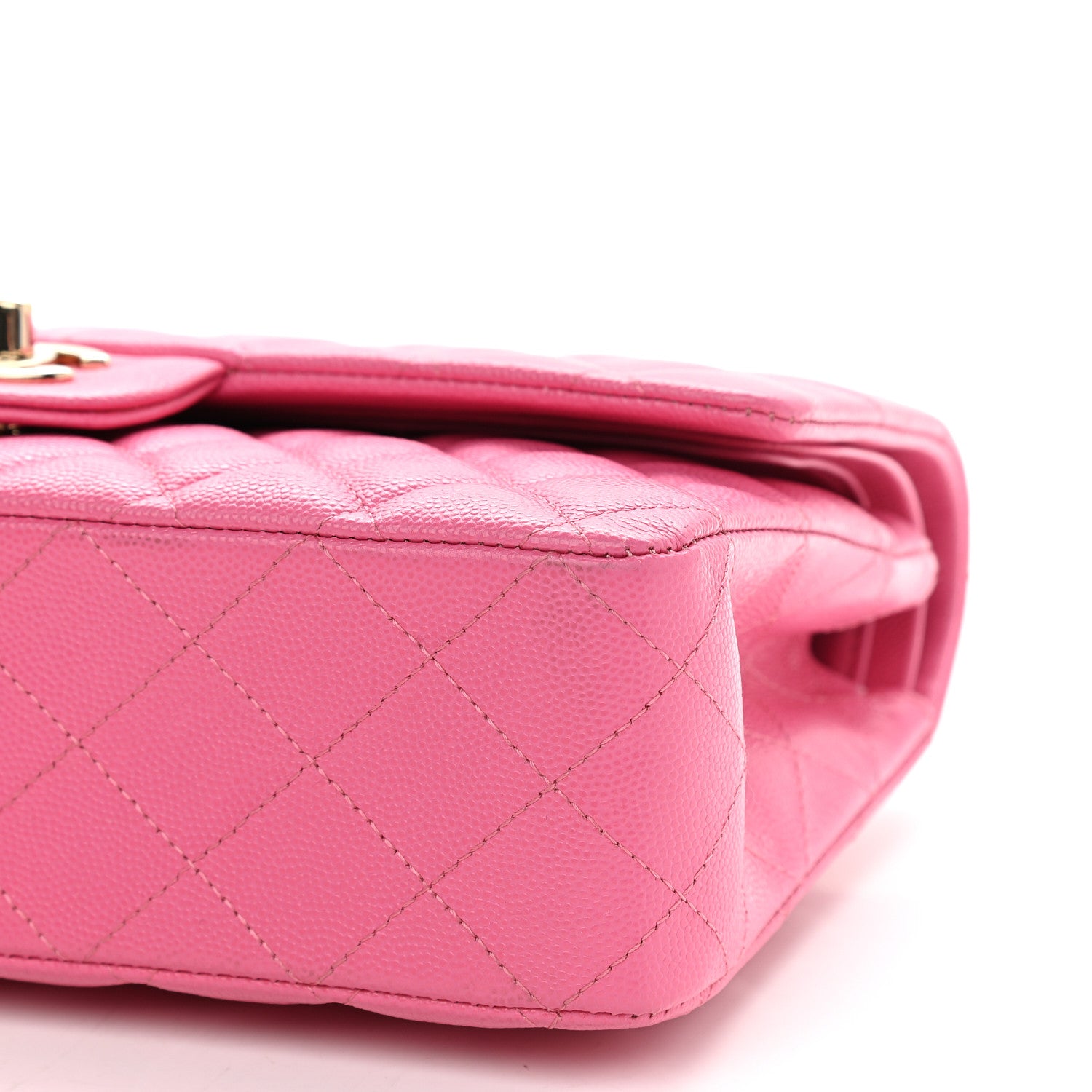 Chanel Caviar Quilted Medium Double Flap Pink 8 of 8