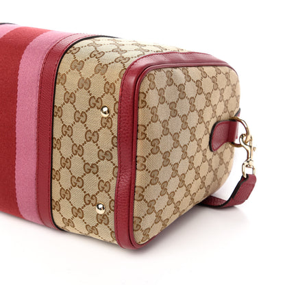 Gucci Monogram Vintage Web Medium Boston Red 9 of 10