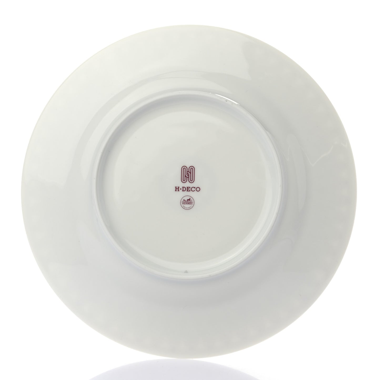 Porcelain H Deco Dessert Plate Rouge
