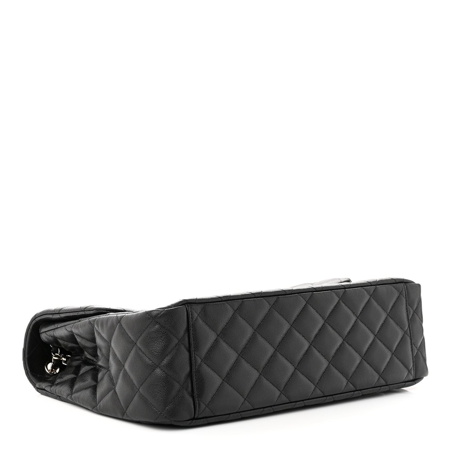 Caviar Quilted XXL Travel Flap Bag Black