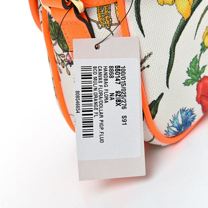 Gucci Canvas Flora Floral Shoulder Bag White Orange Fluo 10 of 10