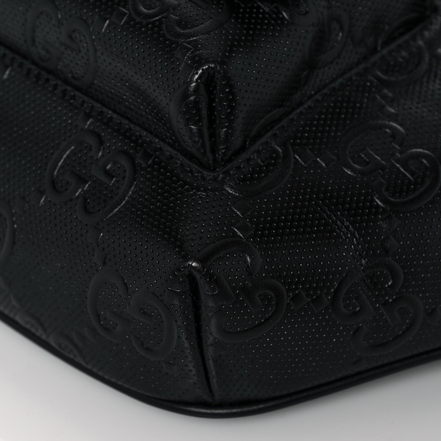Calfskin GG Tennis Embossed Pocket Belt Bag Black
